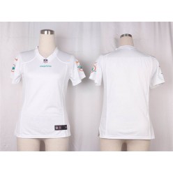 Women Nike Miami Dolphins Blank Game White NFL Jersey