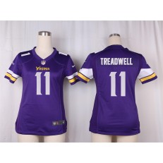 Women Nike Minnesota Vikings #11 Laquon Treadwell Game Purple Team Color NFL Jersey