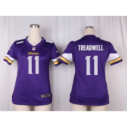 Women Nike Minnesota Vikings #11 Laquon Treadwell Game Purple Team Color NFL Jersey
