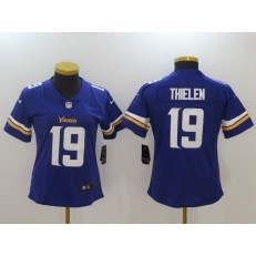 Women Nike Minnesota Vikings #19 Adam Thielen Purple 2017 Vapor Untouchable Stitched NFL Limited Jersey