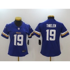 Women Nike Minnesota Vikings #19 Adam Thielen Purple 2017 Vapor Untouchable Stitched NFL Limited Jersey