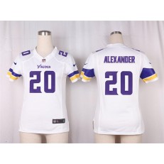 Women Nike Minnesota Vikings #20 Mackensie Alexander Game White NFL Jersey