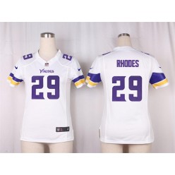 Women Nike Minnesota Vikings #29 Xavier Rhodes Game White NFL Jersey