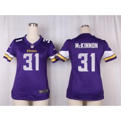 Women Nike Minnesota Vikings #31 Mckinnon Game Purple Team Color NFL Jersey