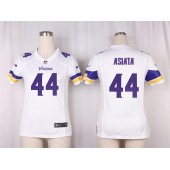 Women Nike Minnesota Vikings #44 Matt Asiata Game White NFL Jersey