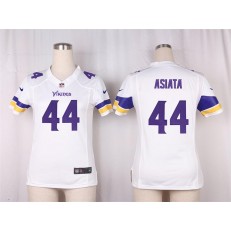 Women Nike Minnesota Vikings #44 Matt Asiata Game White NFL Jersey