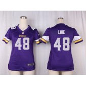 Women Nike Minnesota Vikings #48 Zach Line Game Purple Team Color NFL Jersey