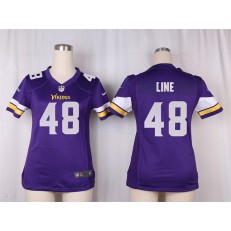 Women Nike Minnesota Vikings #48 Zach Line Game Purple Team Color NFL Jersey