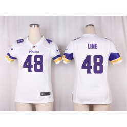 Women Nike Minnesota Vikings #48 Zach Line Game White NFL Jersey