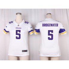 Women Nike Minnesota Vikings #5 Teddy Bridgewater Game White NFL Jersey