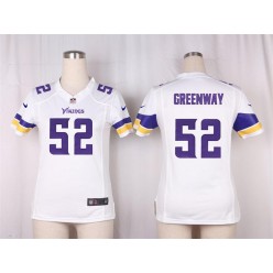 Women Nike Minnesota Vikings #52 Greenway Game White NFL Jersey