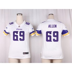 Women Nike Minnesota Vikings #69 Allen Game White NFL Jersey