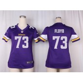 Women Nike Minnesota Vikings #73 Sharrif Floyd Game Purple Team Color NFL Jersey