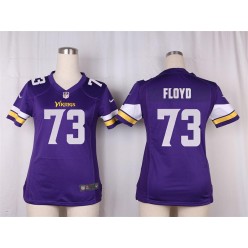 Women Nike Minnesota Vikings #73 Sharrif Floyd Game Purple Team Color NFL Jersey