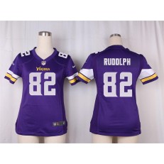 Women Nike Minnesota Vikings #82 Kyle Rudolph Game Purple Team Color NFL Jersey
