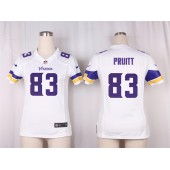Women Nike Minnesota Vikings #83 Pruitt Game White NFL Jersey