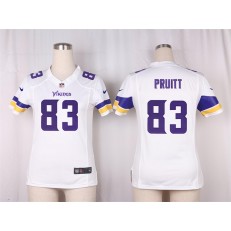 Women Nike Minnesota Vikings #83 Pruitt Game White NFL Jersey