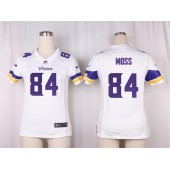 Women Nike Minnesota Vikings #84 Moss Game White NFL Jersey