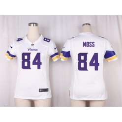 Women Nike Minnesota Vikings #84 Moss Game White NFL Jersey