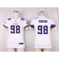 Women Nike Minnesota Vikings #98 Robison Game White NFL Jersey