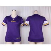 Women Nike Minnesota Vikings Blank Game Purple Team Color NFL Jersey