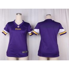 Women Nike Minnesota Vikings Blank Game Purple Team Color NFL Jersey