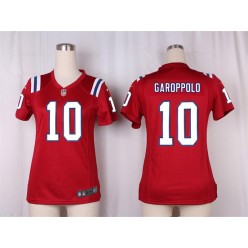 Women Nike New England Patriots #10 Jimmy Garoppolo Game Red Alternate NFL Jersey