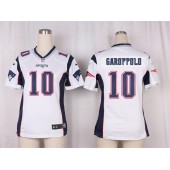 Women Nike New England Patriots #10 Jimmy Garoppolo Game White NFL Jersey