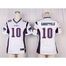 Women Nike New England Patriots #10 Jimmy Garoppolo Game White NFL Jersey
