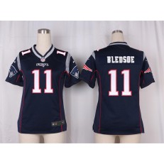 Women Nike New England Patriots #11 Drew Bledsoe Game Navy Blue Team Color NFL Jersey