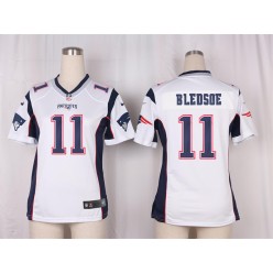 Women Nike New England Patriots #11 Drew Bledsoe Game White NFL Jersey
