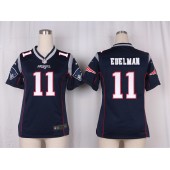 Women Nike New England Patriots #11 Julian Edelman Game Navy Blue Team Color NFL Jersey