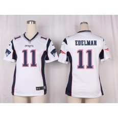 Women Nike New England Patriots #11 Julian Edelman Game White NFL Jersey