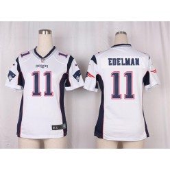 Women Nike New England Patriots #11 Julian Edelman Game White NFL Jersey