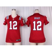 Women Nike New England Patriots #12 Tom Brady Game Red Alternate NFL Jersey