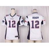 Women Nike New England Patriots #12 Tom Brady Game White NFL Jersey