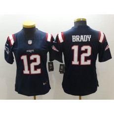 Women Nike New England Patriots #12 Tom Brady Navy Blue 2016 Color Rush NFL Jersey