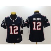 Women Nike New England Patriots #12 Tom Brady Navy Vapor Untouchable Limited NFL Jersey