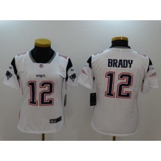 Women Nike New England Patriots #12 Tom Brady White Vapor Untouchable Limited NFL Jersey