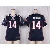Women Nike New England Patriots #14 Steve Grogan Game Navy Blue Team Color NFL Jersey