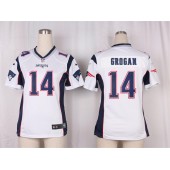 Women Nike New England Patriots #14 Steve Grogan Game White NFL Jersey