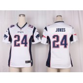 Women Nike New England Patriots #24 Cyrus Jones Game White NFL Jersey