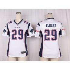 Women Nike New England Patriots #29 LeGarrette Blount Game White NFL Jersey