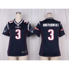 Women Nike New England Patriots #3 Stephen Gostkowski Game Navy Blue Team Color NFL Jersey