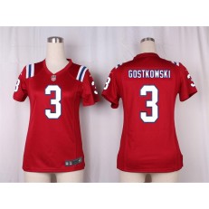 Women Nike New England Patriots #3 Stephen Gostkowski Game Red Alternate NFL Jersey