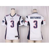 Women Nike New England Patriots #3 Stephen Gostkowski Game White NFL Jersey
