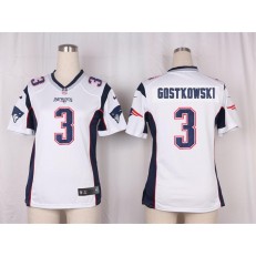 Women Nike New England Patriots #3 Stephen Gostkowski Game White NFL Jersey