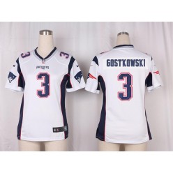 Women Nike New England Patriots #3 Stephen Gostkowski Game White NFL Jersey