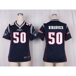 Women Nike New England Patriots #50 Rob Ninkovich Game Navy Blue Team Color NFL Jersey