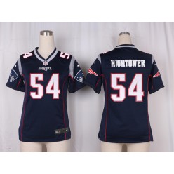 Women Nike New England Patriots #54 Dont'a Hightower Game Navy Blue Team Color NFL Jersey